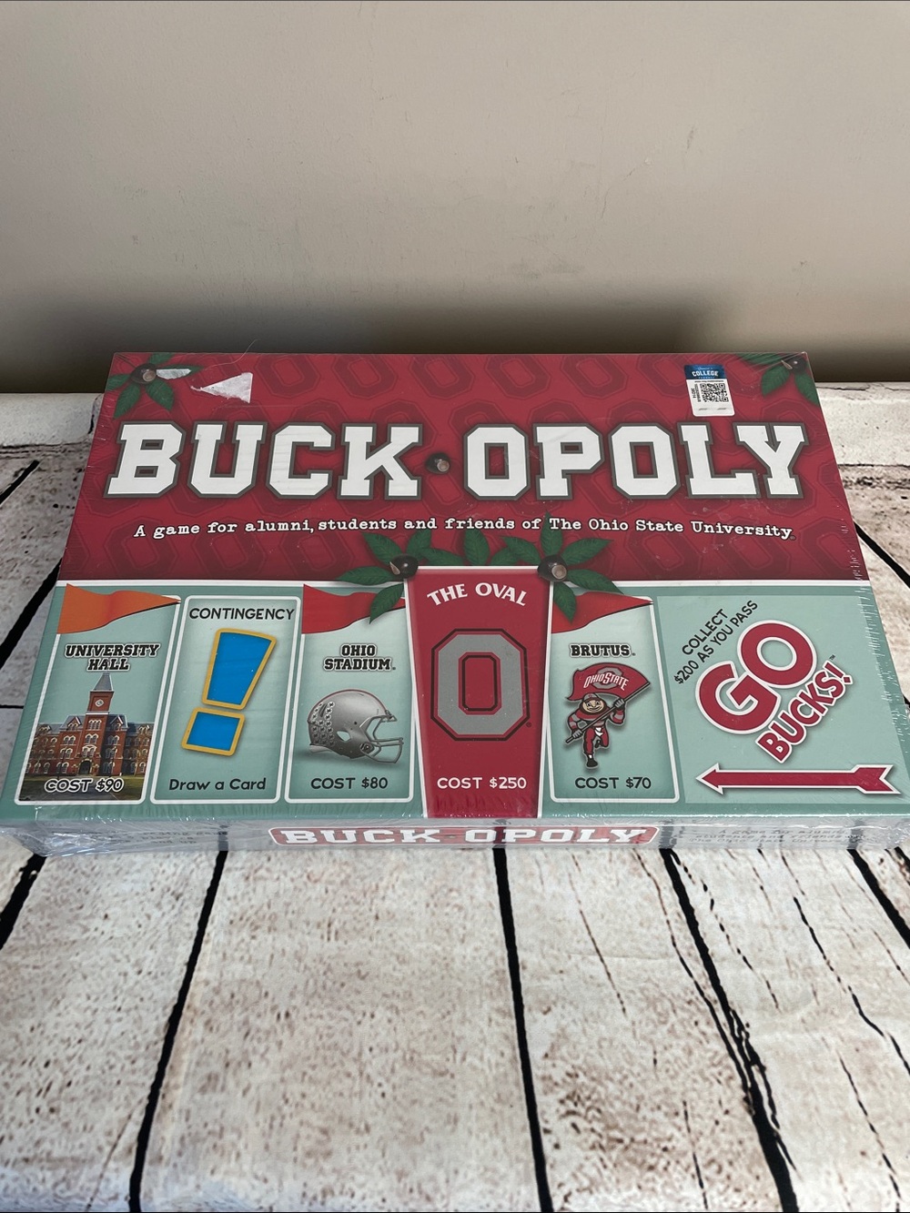 Buck-Opoly Board Game Late For The Sky  Scarlet and Gray NIB